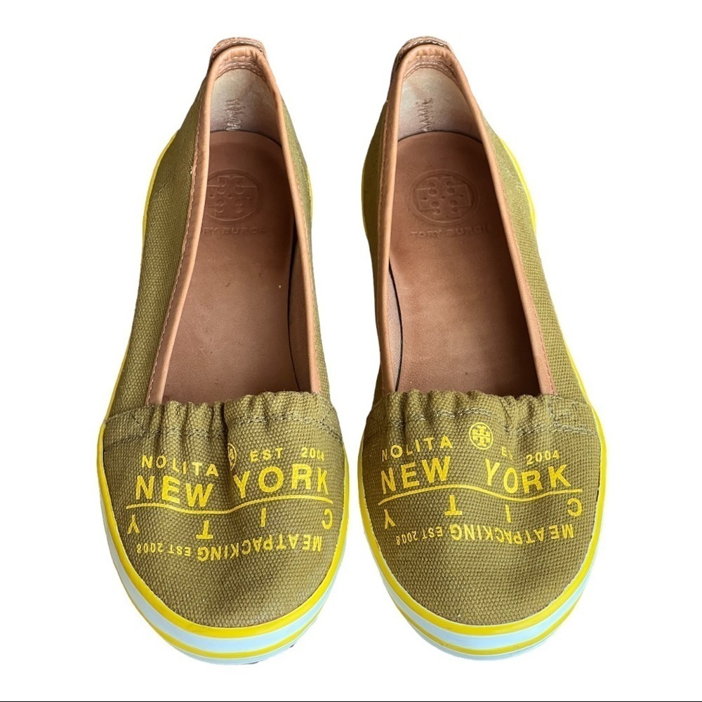 Tory Burch Traveller Canvas Sneakers 7M Custom NYC Meatpacking Slip-On Shoes
